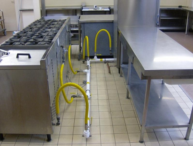 Commercial kitchen LPG pipeline installation